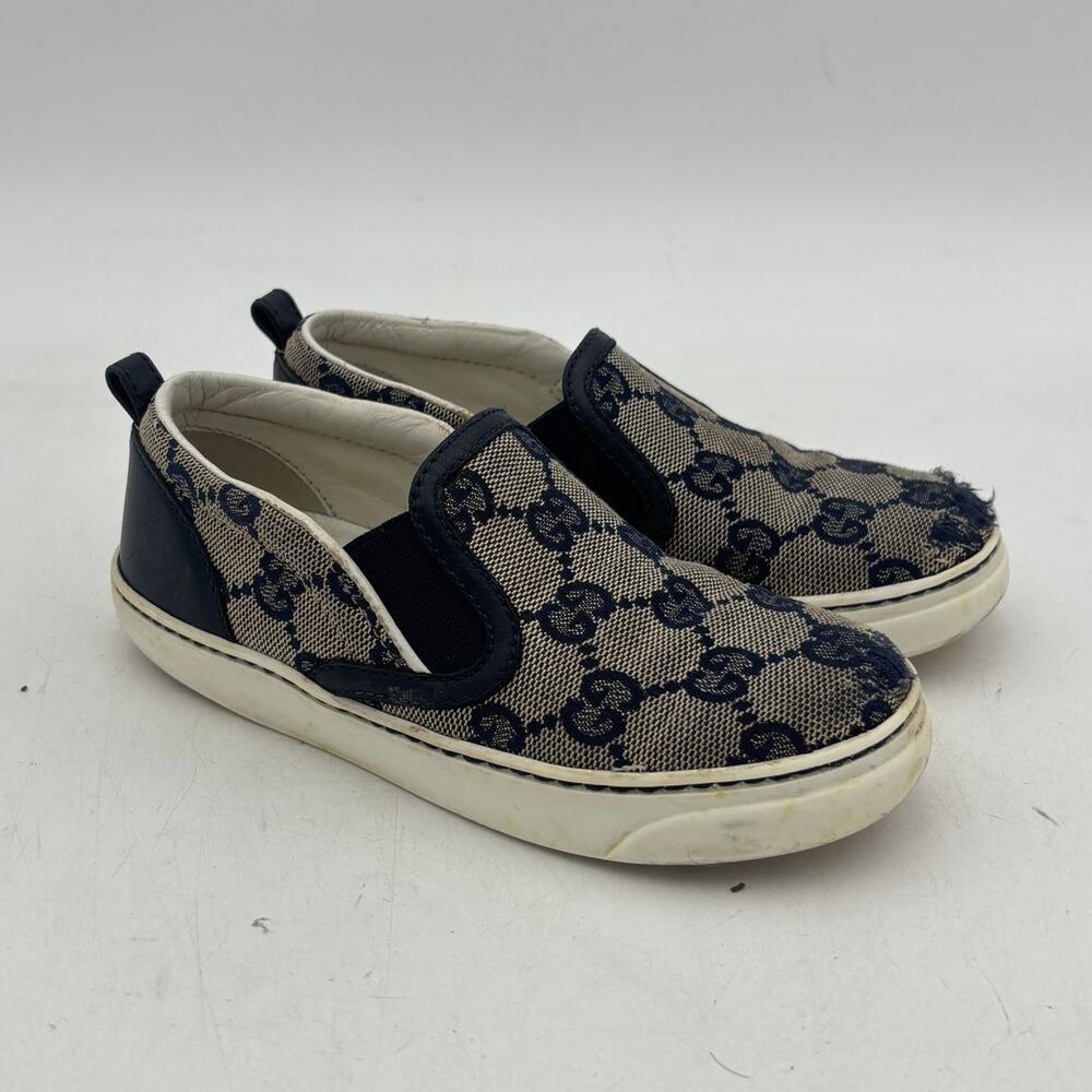 Gucci Kids GG Monogram Slip On Sneakers Shoes Youth 26 US 10